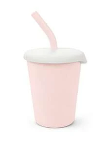 1pc Silicone Water Cup With 304 Stainless Steel Inner Liner (Includes Straw Lid) Baby Training Cup, Stage 1 Learning Feeding Cup - Stainless Steel Water Cup - View 12