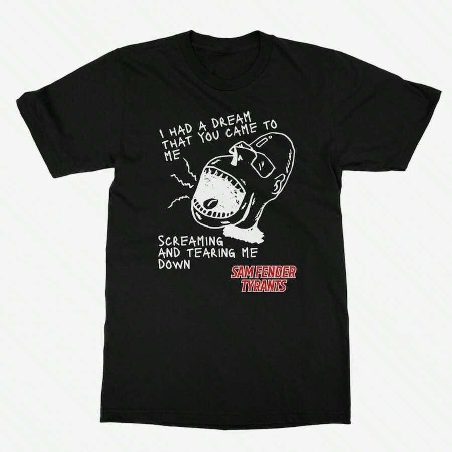 Sam Fender T-Shirt. Sam Fender Tyrants Lyrics Tee. Perfect, Unique Gift For Any Sam Fender Fan, Made In Newcastle And Excellent Concert Tee - Black - View 1