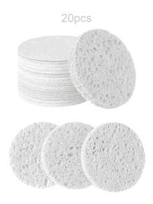 OBOVAY Juego de 10/20/100 piezas de esponjas de limpieza facial natural, esponja de limpieza 100% pura natural para eliminar el maquillaje, adecuada para limpieza de maquillaje y spa, se puede usar para exfoliación, eliminación de maquillaje y lavado de cara, esponja de limpieza facial comprimida, esponja de limpieza para eliminar el maquillaje, esencial para la vuelta a la escuela - Multicolor - Ver 15