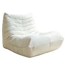 Comfortable And Plush Armchair-Sofa, Filled With High-Quality Foam, Ideal For Reading And Relaxing. - White - View 1