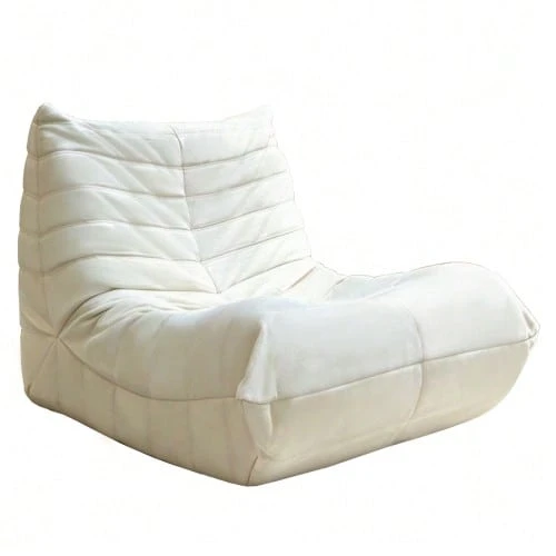 Comfortable And Plush Armchair-Sofa, Filled With High-Quality Foam, Ideal For Reading And Relaxing. - White - View 1