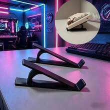 3PCS Keyboard Tilt Stand With Cleaning Brush, Portable Non-Slip Keyboard Lifter For Office Desk, Comfortable Typing Angle Keyboard Feet For Mechanical/Gaming Keyboards, Space-Saving Desktop Accessory For Office, Home And Gaming Setup, Universal Keyboard Stand Feet With Non-Slip Pads - Sets - View 4