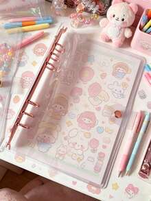 One A5/A6/A7 Rose Gold Metal Transparent Leaf Binder, A5 Binder, Refill Pages, Sticker Album, Transparent Sticker Book, Sticker Book, Photo Storage Bag, Photo Album, Budget Planner, Diary, Notebook, Office Supplies, Household Management - Color - View 5