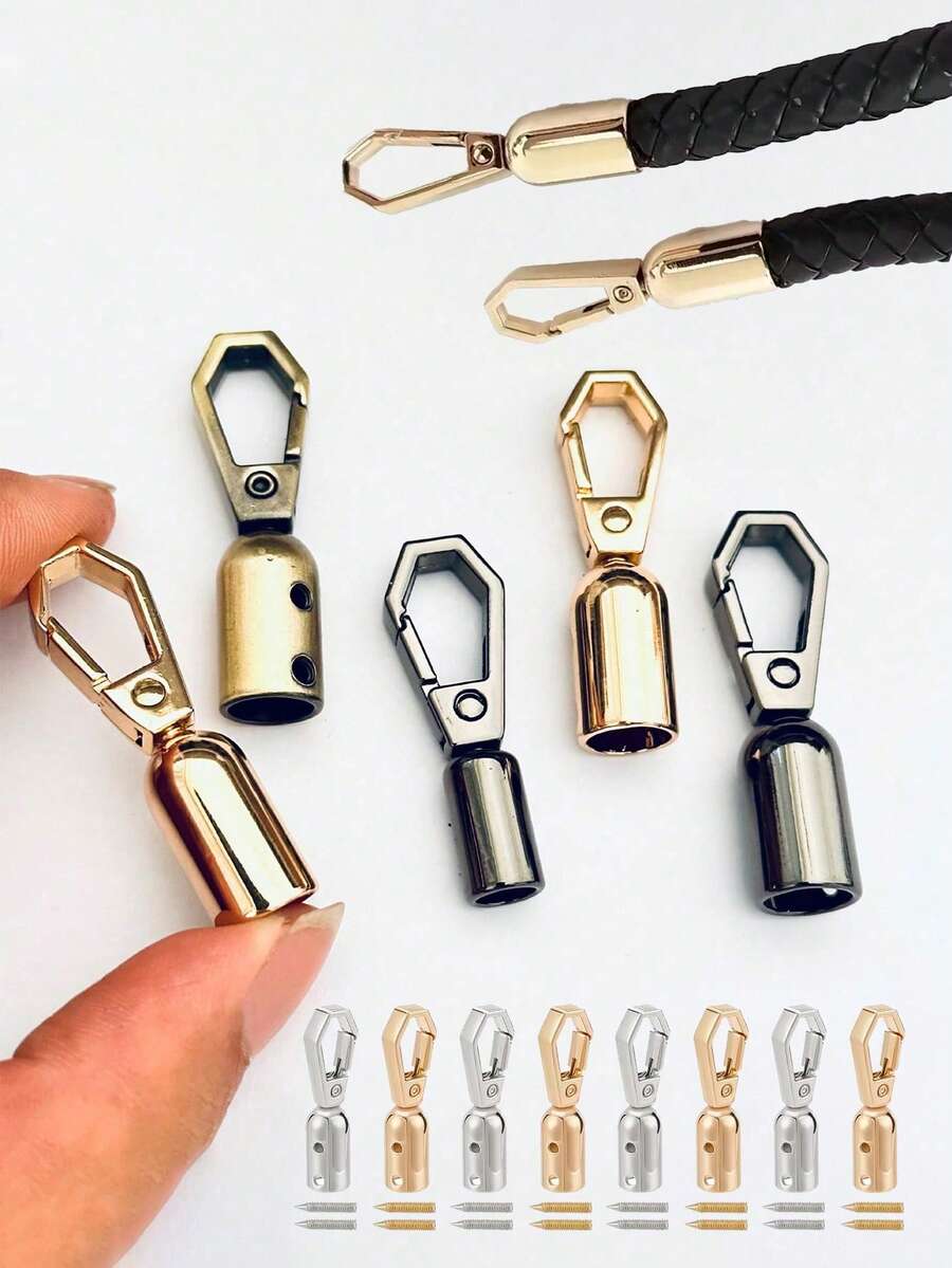 Metal Swivel Spring Hook - Heavy Duty Lobster Clasp, Multi-Functional Bag Hardware Accessory, Suitable For Keychains, Wallets, Backpacks And Luggage Tags, Durable Metal Swivel Buckle, Suitable For DIY Craft Projects, Bag Repair, Rope End Caps, Rope End Terminators, Lobster Claw Clasp, Crimp Ends, Necklaces