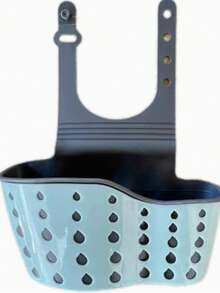 1/2pcs Double Layer Kitchen Storage Basket, Adjustable Sink Rack, Silicone Faucet Draining Basket, No-Drill Bathroom Shelf, Storage Box With Quick Drainage System, Suitable For Storing Sponges, Soap, Cloths, Brushes And Other Kitchen Supplies - A - View 13