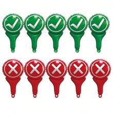 10/6/1pc Back-To-School Essentials: Correct/Incorrect Handheld Aluminum Foil Playable Balloon-Green Checkmark And Red Cross Portable Foil Balloon Sticks For Yes Or No Classroom Quizzes, Interactive Teaching Props, And First-Day-Of-School Party Decor - True Or False Balloon Stick - View 11