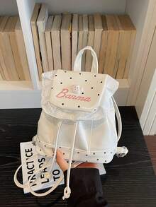 Polka Dot Fresh Style Backpack New Niche Design Sweet Ruffle Fashion Minimalist Backpack - Multicolor - View 6