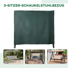 Garden Swing Cover, Protective Swing Cover, Waterproof Cover, Sun Protection, Oxford Fabric, 205x124x164cm - Dark Green - View 2