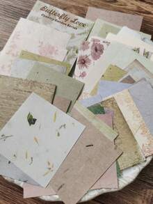1 Pack 60 Sheets Vintage Botanical Floral English Decorative Collage Scrapbooking Paper DIY Memo Note Paper School Supplies - BQ897 - View 4