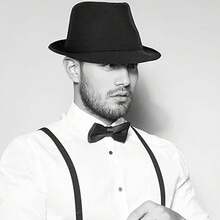 1/3 chiếc mũ Panama cổ điển thập niên 1920 D EXCEED - mũ Fedora vành ngắn cho nam và nữ, thoáng khí - phong cách unisex phù hợp cho hóa trang, đi biển, mặc hàng ngày & ngoài trời - nhiều màu - Xem 3