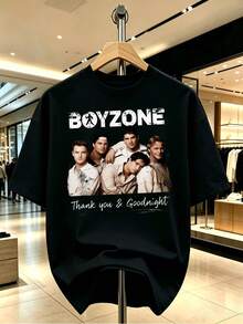 Boyzone's "One For The Road" 2026 Tour T-Shirt90s Boy Band Tee One For The Road Tee Boyzone Fan Merch Boyzone  Tour Summer Clothes Women Mandalorian - Black - View 1