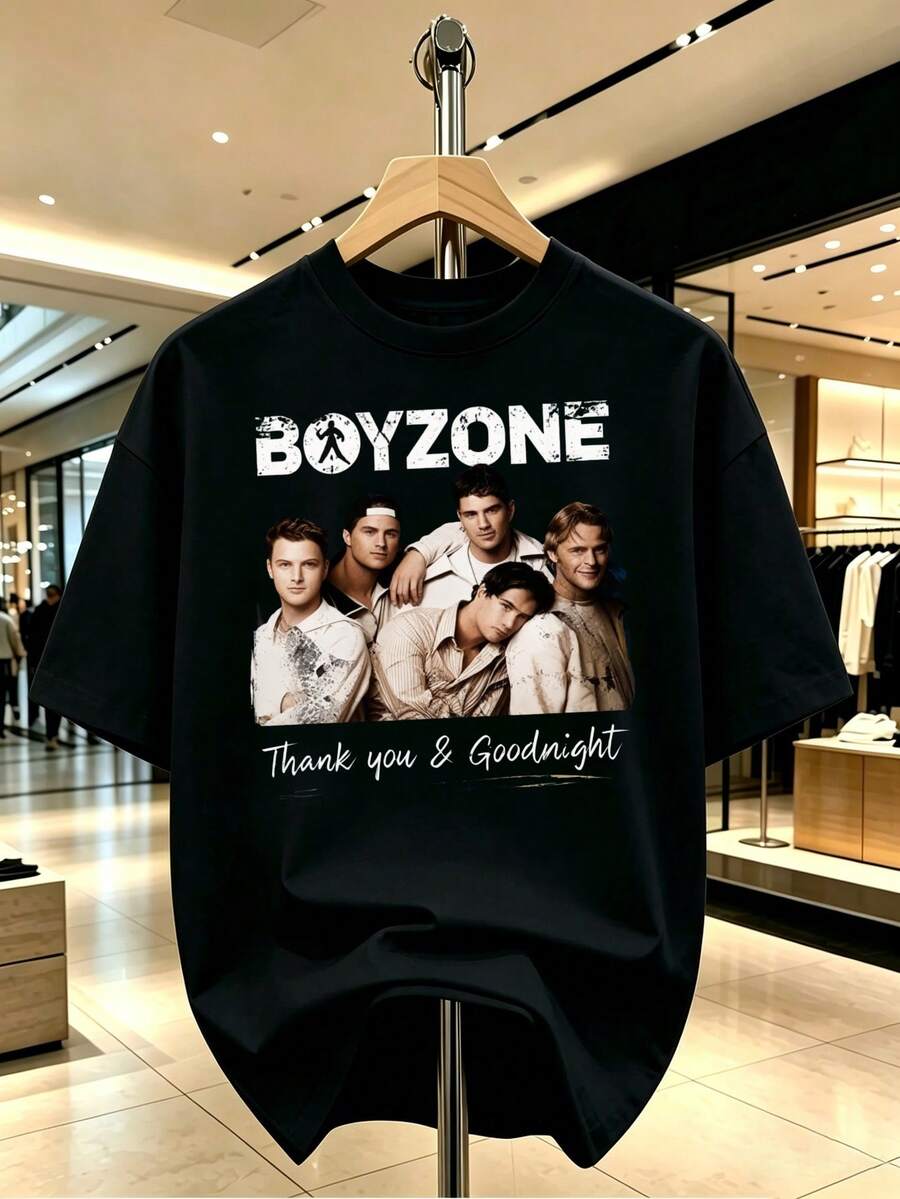 Boyzone's "One For The Road" 2026 Tour T-Shirt90s Boy Band Tee One For The Road Tee Boyzone Fan Merch Boyzone Tour Summer Clothes Women Mandalorian - Black - View 1