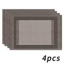1/2/4/6/8/300 Pieces Of Luxury Placemat Set, Featuring Simple Geometric And High-End Gray Color Scheme. Machine Washable Polyester Material, Anti Fouling, Waterproof, And Easy To Clean. Suitable For Parties And Kitchen Decoration. - Multicolor - View 20
