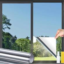 Double-Sided Silver Window Sun Protection Film, Classic Color With Premium Texture, Efficiently Reflects Heat Sources. Blocks Sunlight And Lowers Temperature While Providing One-Way Privacy, Creating A Comfortable And Private Home Environment. - 1PC - View 2