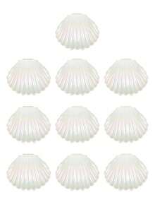 1/5/10pcs Seashell Shaped Jewelry Storage Box, Mermaid Theme Mini Shell Box, Plastic Mini Shell Necklace Box, Suitable As Gift, Undersea Theme Birthday Party Jewelry Storage Box, Mother's Day Graduation Season Gift - White - View 11