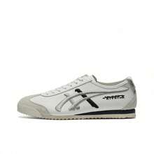 Onitsuka Tiger Scarpe Casual Basse MEXICO 66 NM, Comode, Morbide, Antiscivolo E Durevoli, Unisex, Bianco/Argento - 1183C320-102 - 查看 1