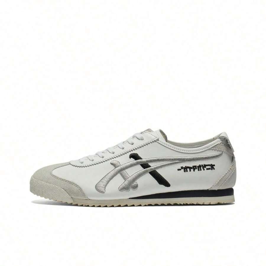 Onitsuka Tiger Scarpe Casual Basse MEXICO 66 NM, Comode, Morbide, Antiscivolo E Durevoli, Unisex, Bianco/Argento - 1183C320-102 - 查看 1