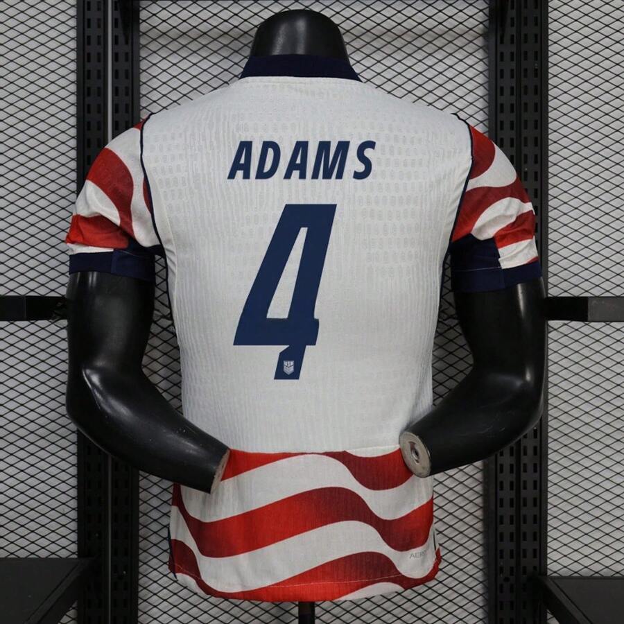 2026 World Cup USA National Team Jersey, Short Sleeve Football Fan & Player Edition - 美國主場#4 - 查看 1