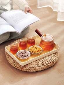 Rectangular Household Living Room Tea Tray, Thickened Cup Holder Storage Tray, Home Organization Tray - A - View 1