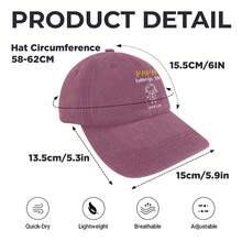 Personalized Papa Belongs To Kids Name Washed Baseball Cap, Custom Father's Day Gift Dad Hat With Stick Figure Print, Adjustable Unisex Cap, 9 Colors Available - Burgundy - View 5