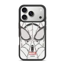 Miniso Marvel Avengers 蜘蛛人個性化蜘蛛網 MagSafe 磁吸充電手機殼，相容 iPhone 17/17 Pro Max/16/17 Pro/15/14/16 Plus/17 Air/13/15 Pro/12/15 Plus，男款防摔保護殼，相容 Apple - 黑色 - 查看 1