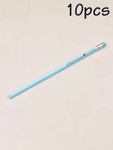 客製化刻字鉛筆 5/10/20/50/100/200支，大宗客製鉛筆，19cm/7.5in，5色：綠色/藍色/黃色/紫色/白色，可擦拭橡皮擦素描鉛筆，5美元以下平價，趣味鉛筆，可愛鉛筆，個性化禮物，開學季 - 風格A - 查看 31
