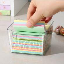 1pc Transparent Drawer Organizer Box For Desktop Organization - Small Compartment Storage Box - Stackable, Mix And Match - For Sorting And Categorizing Back To School Stationery Storage Box School Supplies - Square - View 5