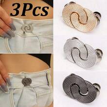 1Pc/2/3/4Pcs Jeans Waist Buckle, Universal Waist Adjuster For Skirts And Pants, Tool-Free Adjustable Buckle, Multiple Colors Available - Multicolor - View 17