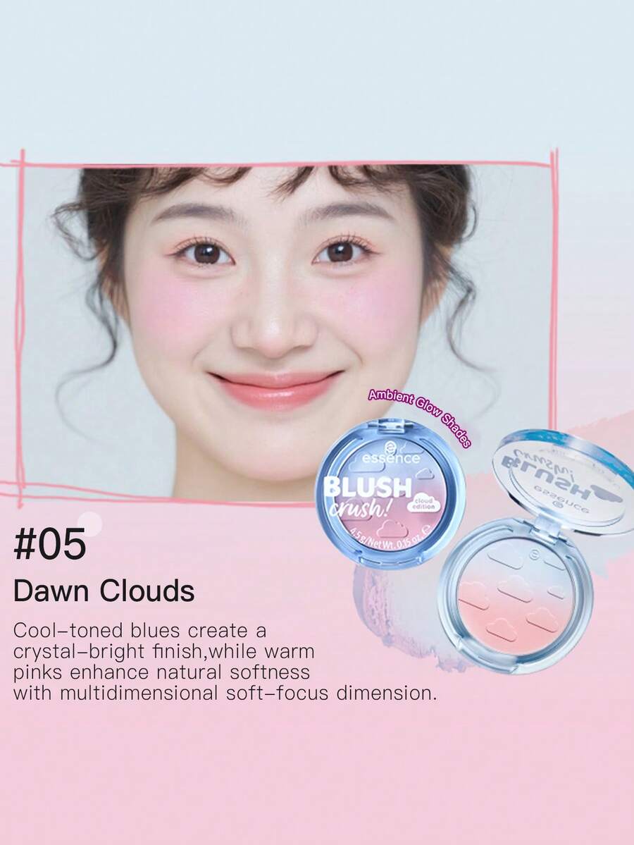Essence Heart-Shaped Powder Blush / Essence Blush Crush! #05 Morning Haze - 4.5g - 05 Dawn Cloud - View 1