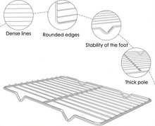 Stainless Steel Cooling Rack, 2-Pack, Rectangular (20 X 26 Cm), Heat-Resistant, Suitable For Baking And Roasting, Fits Disposable Baking Sheets, Silver - View 4