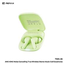 REMAX TWS-26藍牙耳機，ANC+ENC降噪，立體質感，12mm動圈，長續航，支援同時連接2台設備，舒適佩戴，附贈一套耳帽套 - 查看 12