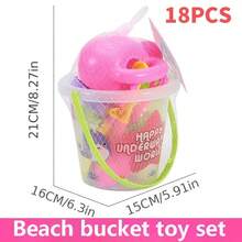 18pcs Beach Toy Set - Kids Outdoor Toys, Children's Beach Toys, Summer Amusement Park Beach Fun House Play, Includes Beach Bucket, Shovel, Sand Molds, Sand Rake, Watering Can, Outdoor Beach Toys, Kids Tent, Kids Beach Supplies, Perfect Summer Gift For Children, Accessory Colors Random - Multicolor - View 10