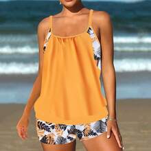 New Bikini Styles For 2026: Women's Printed Two-Piece Swimsuit - Biru muda - View 8