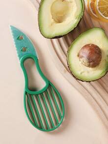 1/2 peças Fatiador de Abacate 3 em 1, Ferramenta para Retirar Caroço de Abacate, Descascador de Abacate, Ferramenta de Fatiar, Separador de Polpa de Fruta, Faca de Plástico, Utensílio de Cozinha para Vegetais, Utensílio de Cozinha Doméstica - Multicolorido - Ver 11