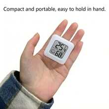 1pc/3pcs Mini Home Dehumidifier Thermometer, Micro Digital Indoor Temperature Humidity Monitor With LCD Display, Button Battery Powered, Compact & Stylish Design For Home, Teenager Room, Pet, Car, Office - Multicolor - View 7