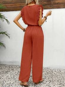 Set Of Short Shorts With Elegant And Exclusive Lace - Burnt Orange - View 8