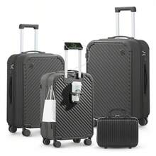 Maleta de Carcasa Rígida ABS+PC con Ruedas y Diseño Rodante, Multicolor, para Oficina, Unisex, con Candado de Combinación y Ruedas Universales - Blanco - Ver 1