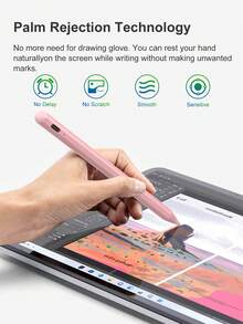 相容 iPad 的觸控筆，支援手掌防誤觸與傾斜感應，90mAh 電池，相容 iPad 第 10 代 10.9 2022、Air4/5/6/M4、A16 第 11 代 2025、Air11&13 吋 (M3/M2)、Pro 11/12.9 吋 - 粉紅色 - 粉色 - 查看 6