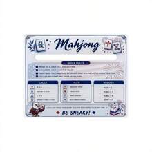 1pc Mahjong Reference Card, Mahjong Quick Reference Guide, American Mahjong Rules Guide, Acrylic Waterproof Mahjong Game Card (Suitable For Beginners), Party Game Essential - Multicolor - View 8