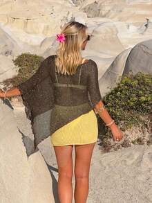 Mori 2026 Spring/Summer New Asymmetric Cover Up For Women - Dark Coffee - View 8