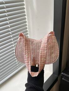 Fashionable New Candy Color Cloud Bag Solid Color Shoulder Bag Cute Underarm Bag - Pink - View 5