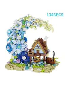 700+PCS High-Quality ABS Material, Adult Building Blocks Piano Series - Complex White And Green Piano Model With Vibrant Floral And Natural Design. Suitable As Birthday Gift, Gift For Girls, Home Decor Ornament. - Multicolor - View 4