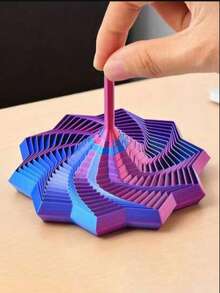 3D打印11厘米带手柄的神奇感应星 - 视觉和听觉减压玩具，满足办公室压力释放需求，新年礼物 - 均碼 - 查看 3