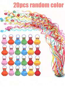 1/10/20pcs Colorful Ribbon, Confetti, Petals, Toss Flowers, Meteor Shower Confetti Cannon, Wedding Party Toss Ribbon, Convenient Party Supplies, Magic Paper, Popcorn Celebration Confetti, Suitable For Birthday, Proposal, Wedding, Graduation Party, Vibrant Confetti - Multicolor - View 11