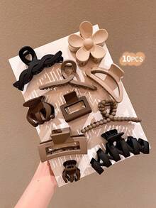 10/11pcs Women Hair Clips, Simple Decorative Hairpins For Daily Wear - Multicolor - View 10