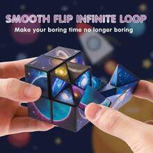 Theme Changing Cube, Multi-Shape Puzzle Stress Relief, Transformation Board, Starry Texture Changing Cube, Stress Relief Small, Geometric Puzzle - Cảm hứng - Xem 2