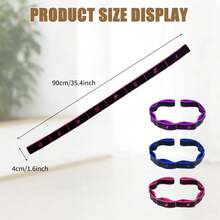 3pcsFitness Resistance Band, 8-Section Elastic Training Bands, Numbered Stretch Band For Yoga, Stretching, Pilates, Fitness - A - View 6