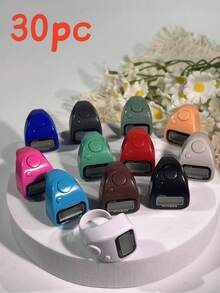 Multi-Color All-Match Electronic Ring Counter, Wearable Finger-Style Manual Digital Tally Counter, One-Key Reset Portable Anti-Loss Accurate Counting Tool, Macaron Solid Color INS Style Design, Versatile Unisex For All Ages, Suitable For Buddhist Prayer Counting / Crochet Counting / Jump Rope Workout Tracking / Live Stream Room Control Counting / Factory Assembly Line Piece Counting - Multicolor - View 14