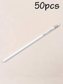 客製化刻字鉛筆 5/10/20/50/100/200支，大宗客製鉛筆，19cm/7.5in，5色：綠色/藍色/黃色/紫色/白色，可擦拭橡皮擦素描鉛筆，5美元以下平價，趣味鉛筆，可愛鉛筆，個性化禮物，開學季 - 風格A - 查看 34
