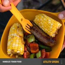 UCO Utility Spork 3-In-1 Combo Spoon-Fork-Knife Utensil - Green/Charcoal + Utensil - View 5